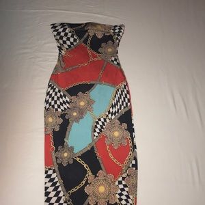 Bodycon Dress With Chain Designs